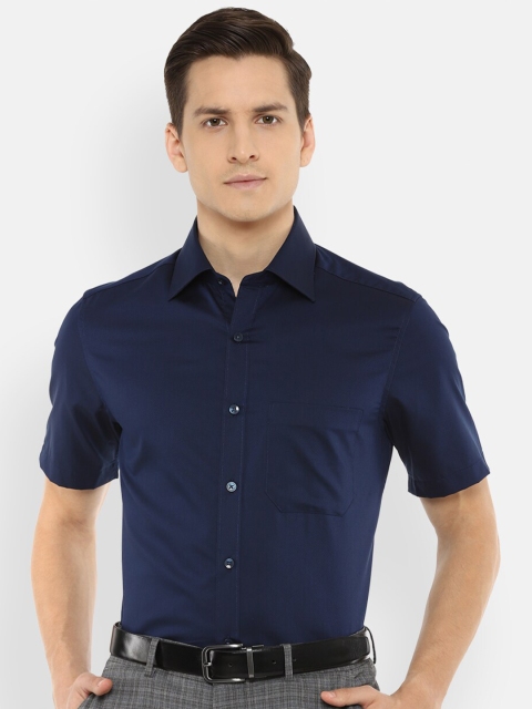 

Louis Philippe Men Navy Blue Opaque Formal Shirt