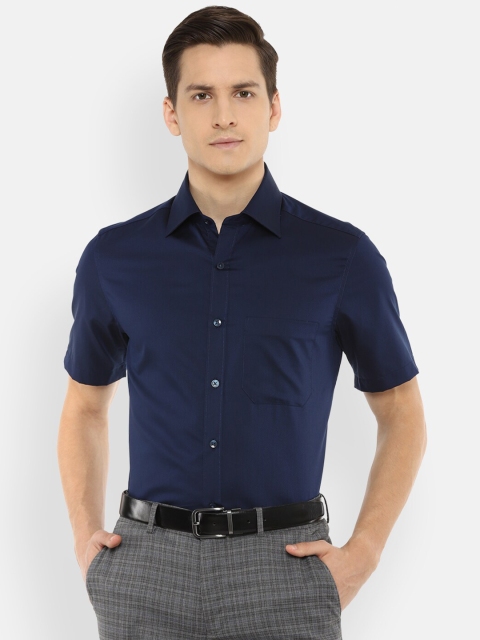 

Louis Philippe Men Navy Blue Opaque Formal Shirt