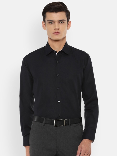 

Louis Philippe Men Black Slim Fit Opaque Pure Cotton Formal Shirt