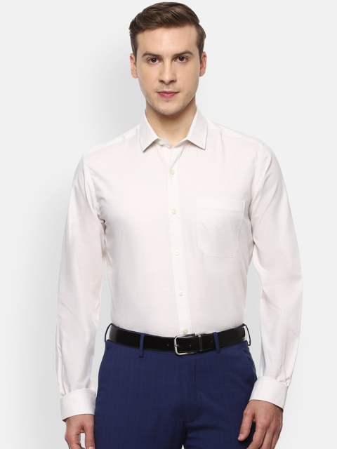 

Louis Philippe Men Cream Slim Fit Opaque Formal Shirt
