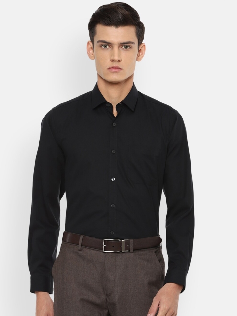 

Louis Philippe Men Black Slim Fit Opaque Pure Cotton Formal Shirt
