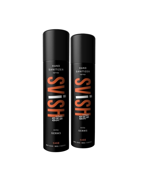 

Svish On The Go Set Of 2 Hand Sanitizer Spray 100ml each, Orange