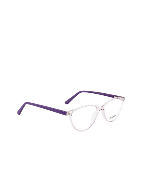 

Gold Berg Women Purple & Transparent Full Rim Cateye Frames -GB-96601_PUR-Purple