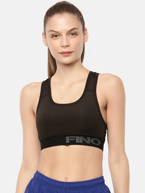 

FINO Black Workout Bra Heavily Padded