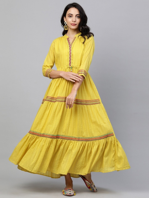 

FASHOR Mustard Yellow Maxi Midi Dress