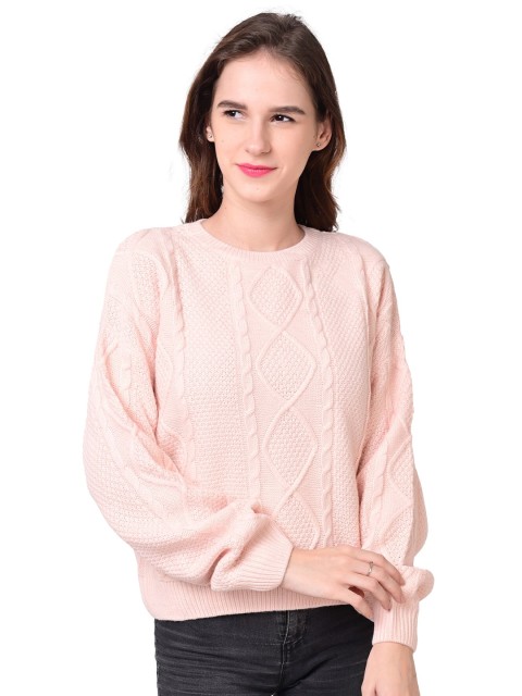 

NoBarr Women Pink Cotton Pullover