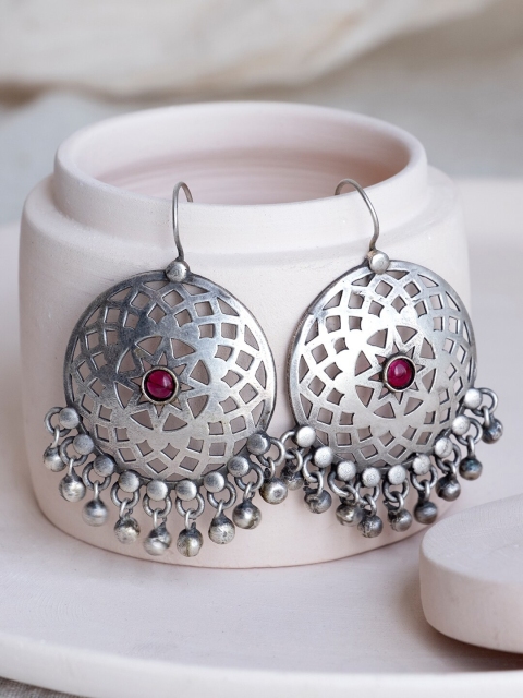 

Infuzze Silver-Toned Contemporary Drop Earrings