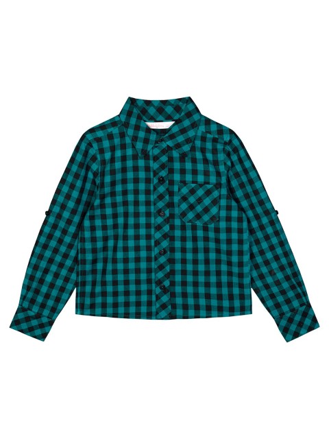 

Budding Bees Boys Green Buffalo Checks Opaque Checked Casual Shirt