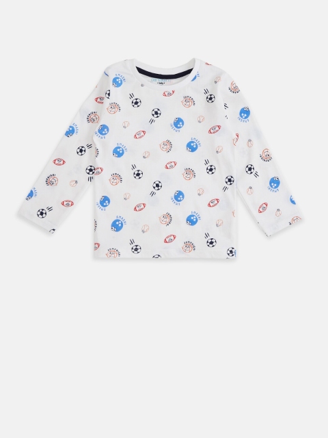 

Pantaloons Baby Boys White Printed Applique T-shirt