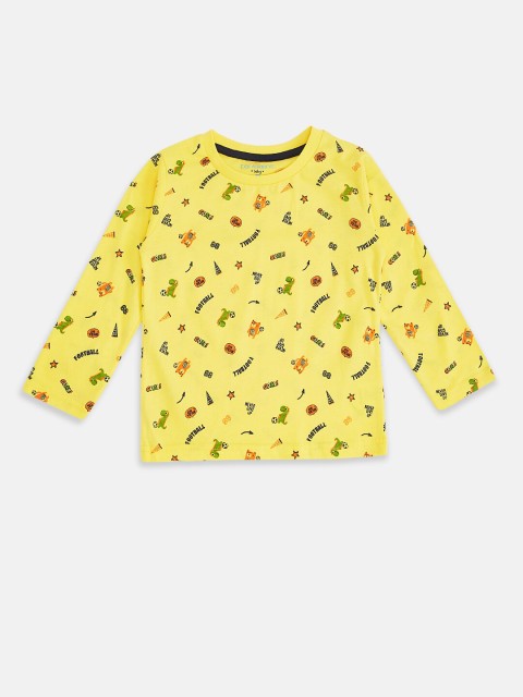 

Pantaloons Baby Boys Yellow Printed T-shirt