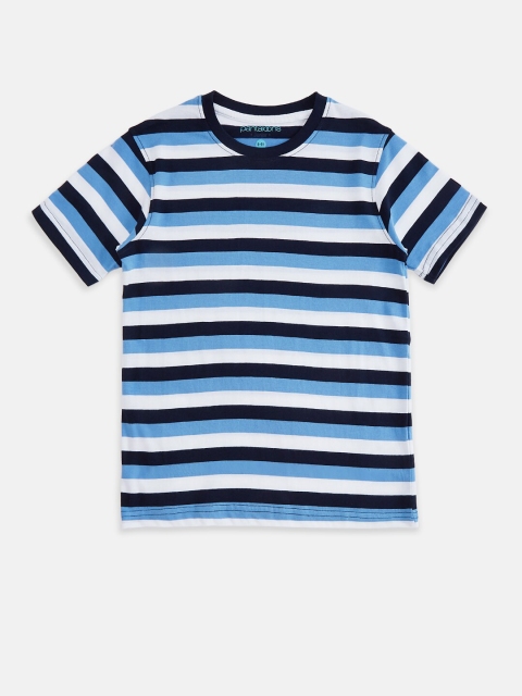 

Pantaloons Junior Boys Blue & Black Striped T-shirt