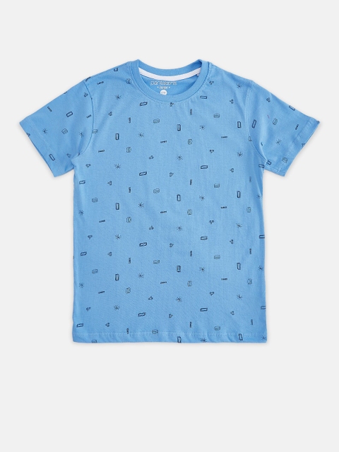 

Pantaloons Junior Boys Blue Printed T-shirt