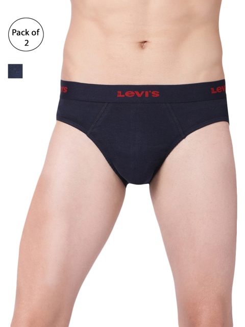 

Levis Men Pack of 2 Briefs BF-100CA-2PK, Navy blue