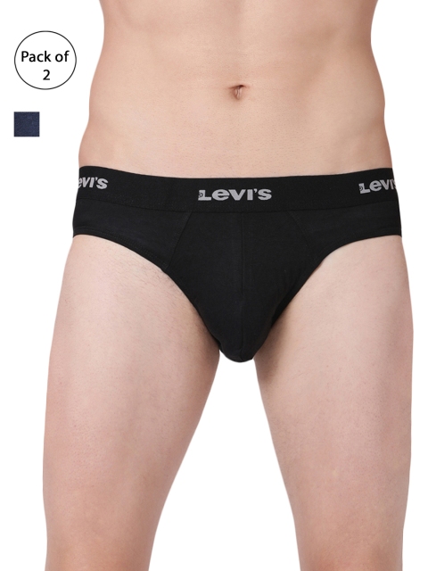 

Levis Men Pack of 2 Solid Briefs BF-100CA-2PK-STYLE-009-247, Black