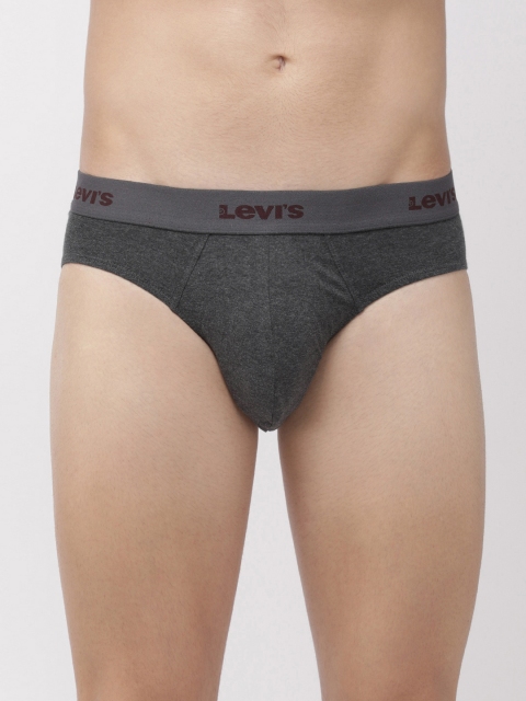 

Levis Men Charcoal Grey Solid Pure Cotton Brief BF-100CA-1PK