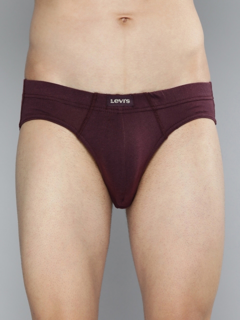 

Levis Men Maroon Solid Pure Cotton Solid Briefs #011