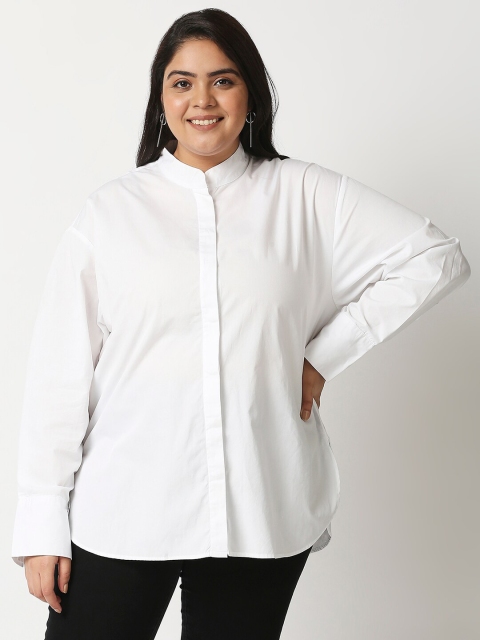 

20Dresses Women White Opaque Formal Shirt