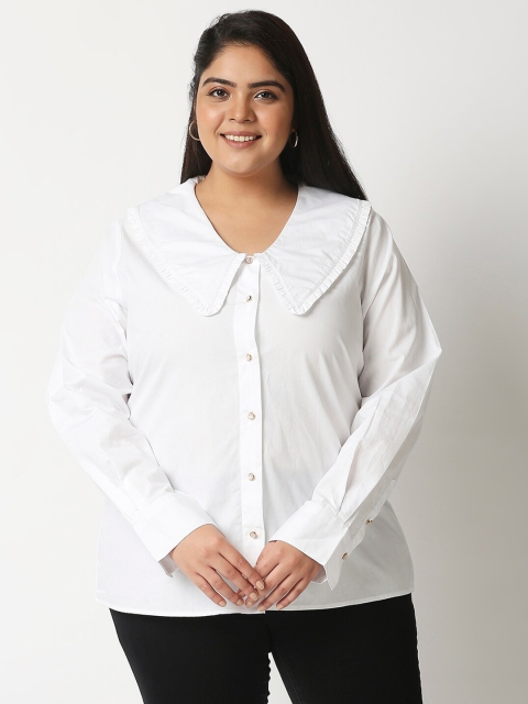 

20Dresses Women White Opaque Formal Shirt
