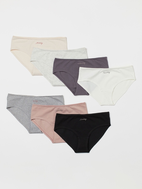 

H&M Women Multicoloured 7-Pack Hipster Briefs 0815775004, Multi