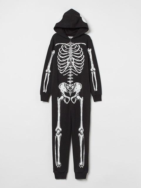 

H&M Boys Black & White Printed All-In-One Suit