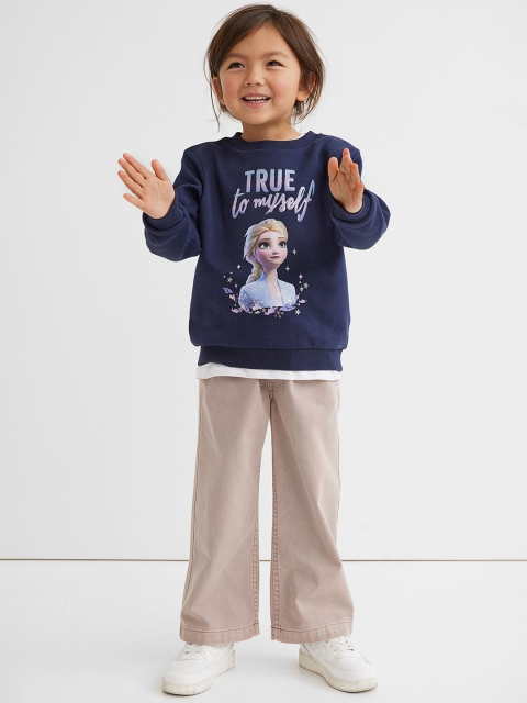 

H&M Girls Blue Frozen Printed Sweatshirt