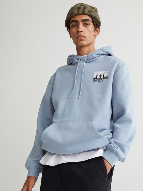 

H&M Men Blue Regular Fit Hoodie