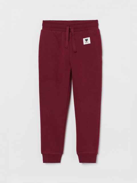 

H&M Girls Red Solid Joggers
