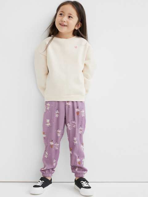 

H&M Girls Purple Patterned Joggers