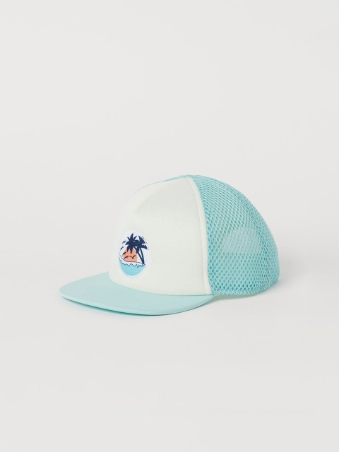 

H&M Girls Turquoise Blue & White Appliqud Cap
