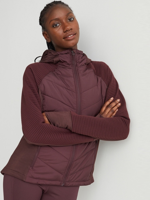 

H&M Women Purple Padded Hooded Outdoor Jacket