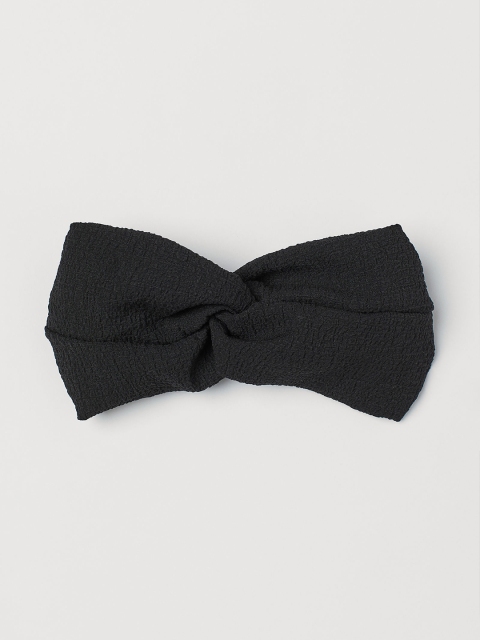 

H&M Women Black Hairband With A Knot-Detail
