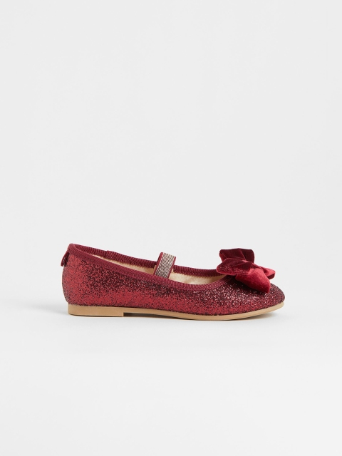 

H&M Girls Red Shimmering Ballet Pumps