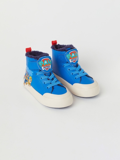 

H&M Boys Blue Faux Shearling-Lined Hi-Tops
