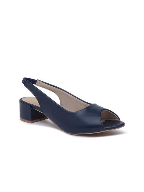 

Sole To Soul Blue Work Block Peep Toes with Bows