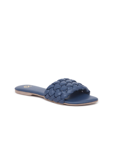 

Sole To Soul Women Blue Open Toe Flats