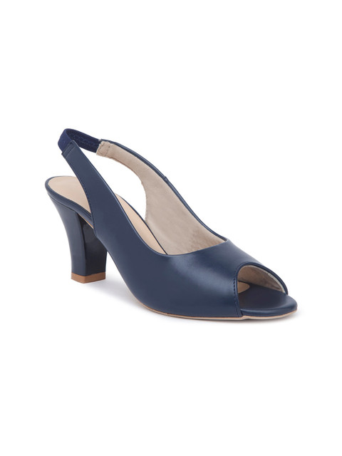 

Sole To Soul Blue Work Block Peep Toes