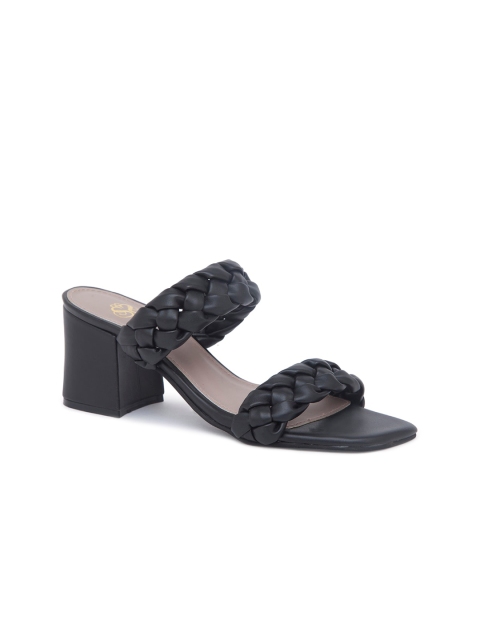 

Sole To Soul Black Braided Block Heels