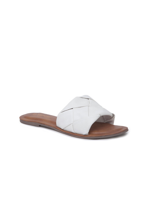 

Sole To Soul Women White Open Toe Flats