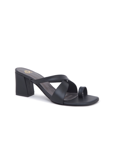 

Sole To Soul Black Solid Work Block Sandals