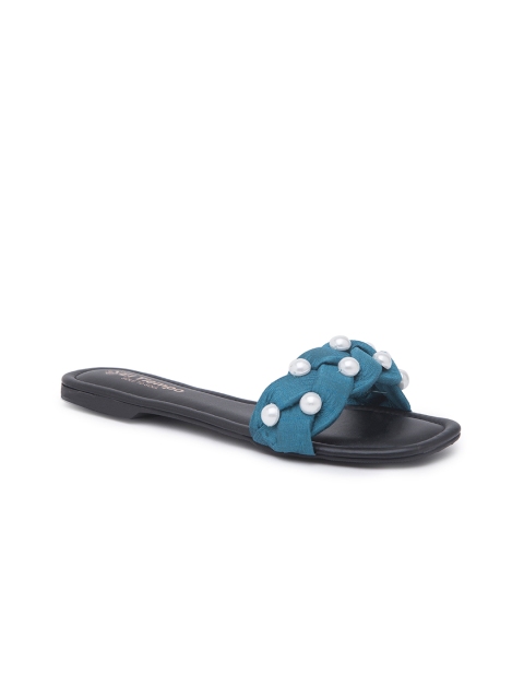 

Sole To Soul Women Green Open Toe Flats