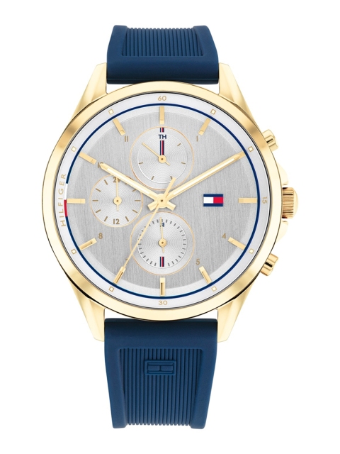 

Tommy Hilfiger Women Silver-Toned Dial & Blue Straps Analogue Multi Function Watch TH1782424W