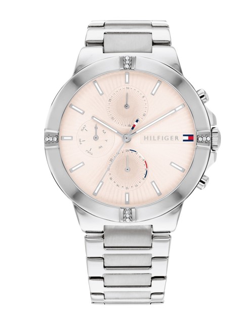 

Tommy Hilfiger Women Beige Printed Dial & Straps Analogue Multi Function Watch