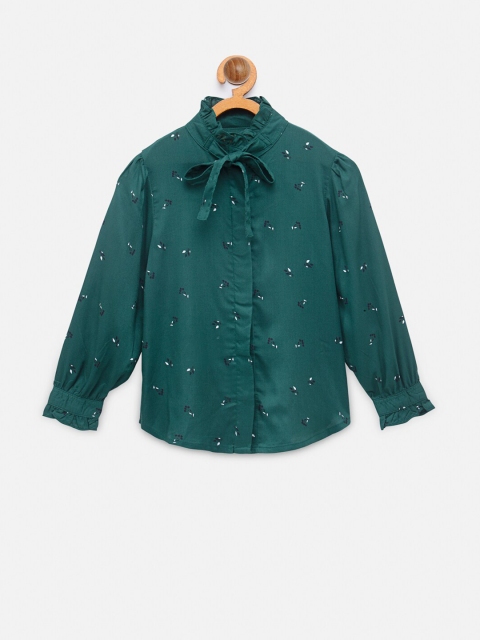 

NYNSH Green Embellished Regular Top
