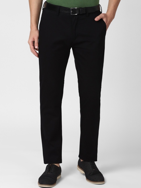 

Peter England Casuals Men Black Slim Fit Pure Cotton Trousers
