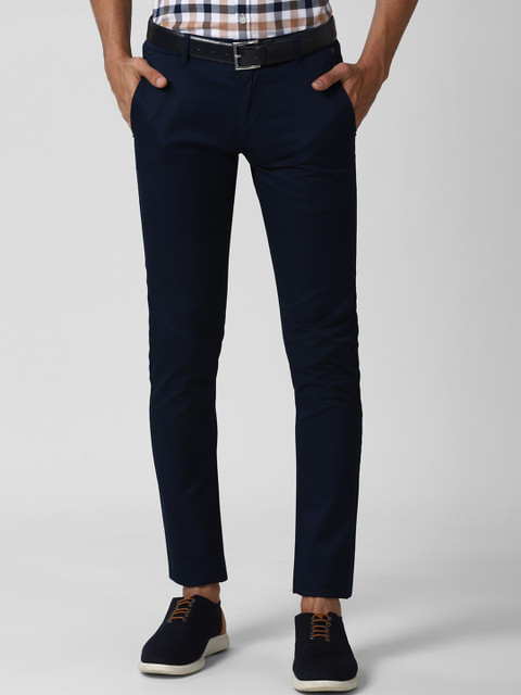 

Peter England Casuals Men Navy Blue Skinny Fit Trousers