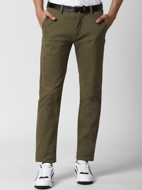 

Peter England Casuals Men Olive Green Slim Fit Trousers