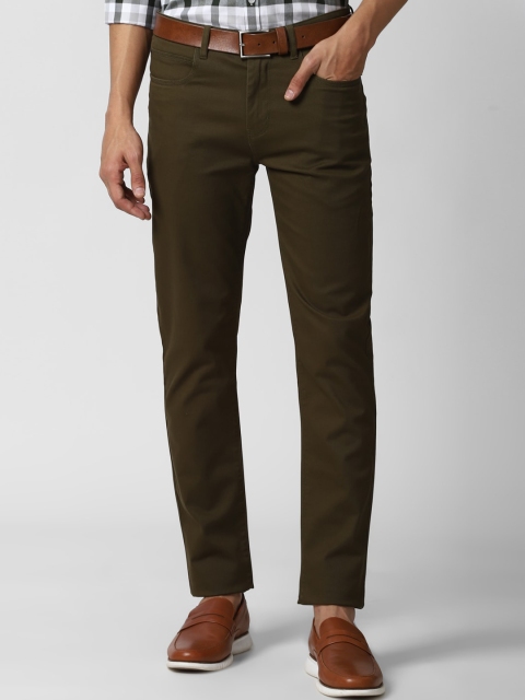 

Peter England Casuals Men Olive Green Slim Fit Chino Trousers