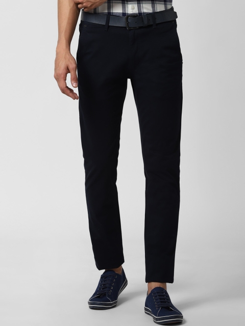 

Peter England Casuals Men Black Solid Slim Fit Trousers