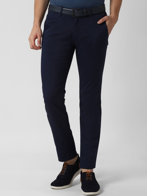 

Peter England Casuals Men Navy Blue Slim Fit Trousers