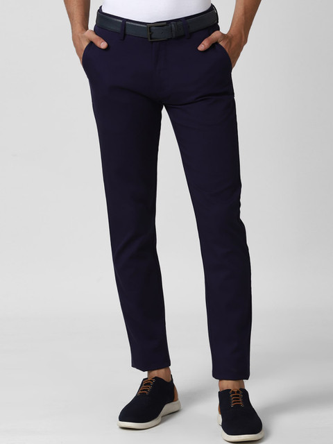 

Peter England Casuals Men Navy Blue Slim Fit Trousers